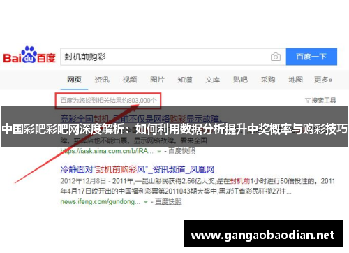 中国彩吧彩吧网深度解析：如何利用数据分析提升中奖概率与购彩技巧